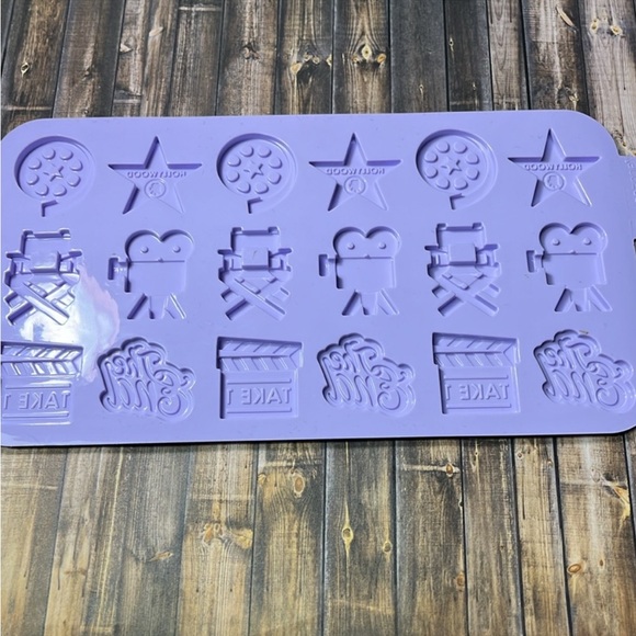 5for$10 Siliconezone 8.9" Non-Stick Silicone Hollywood Chocolate Wafer Mold NWT - Picture 2 of 6